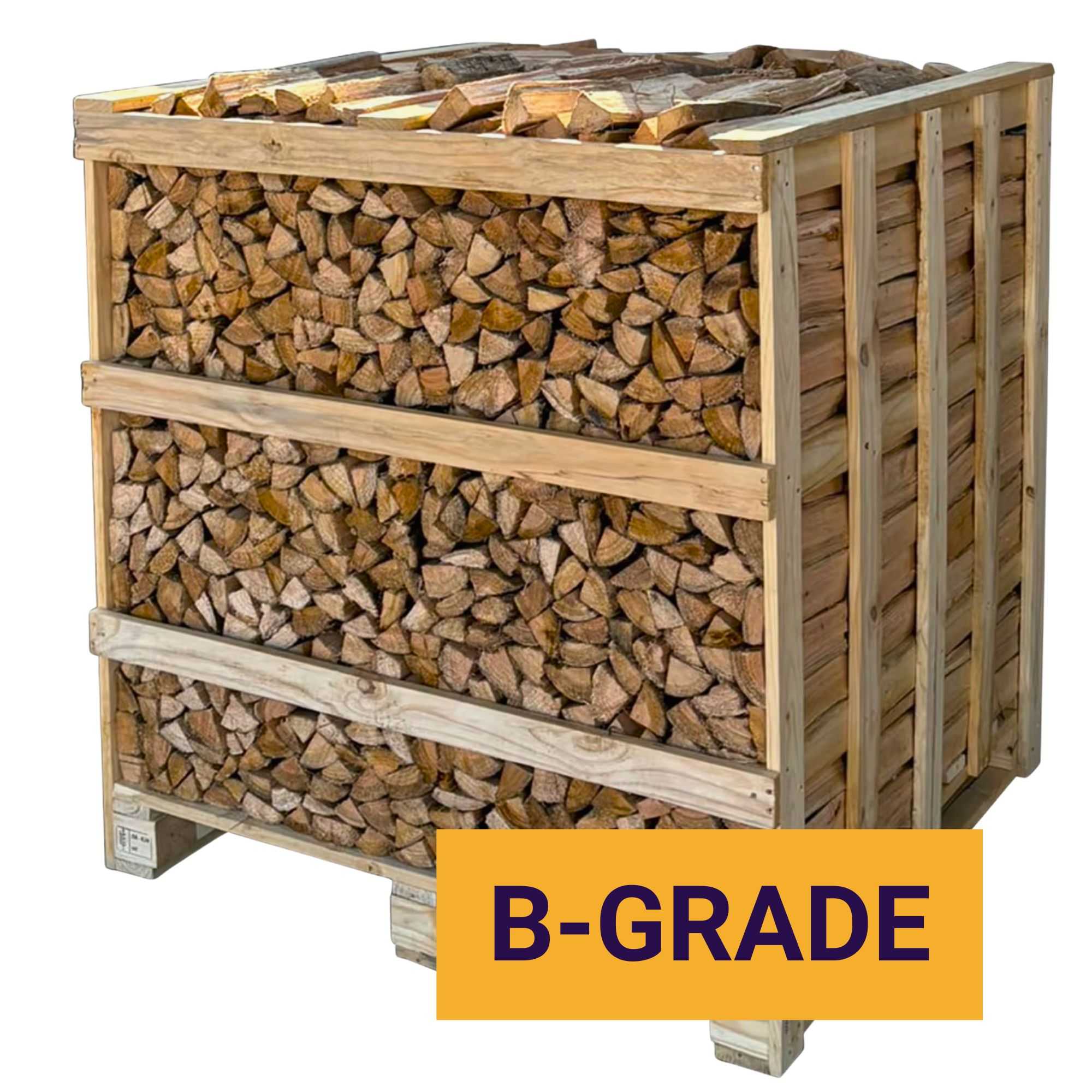 Kiln Dried Premium Hardwood Firewood Full Crate B-Grade