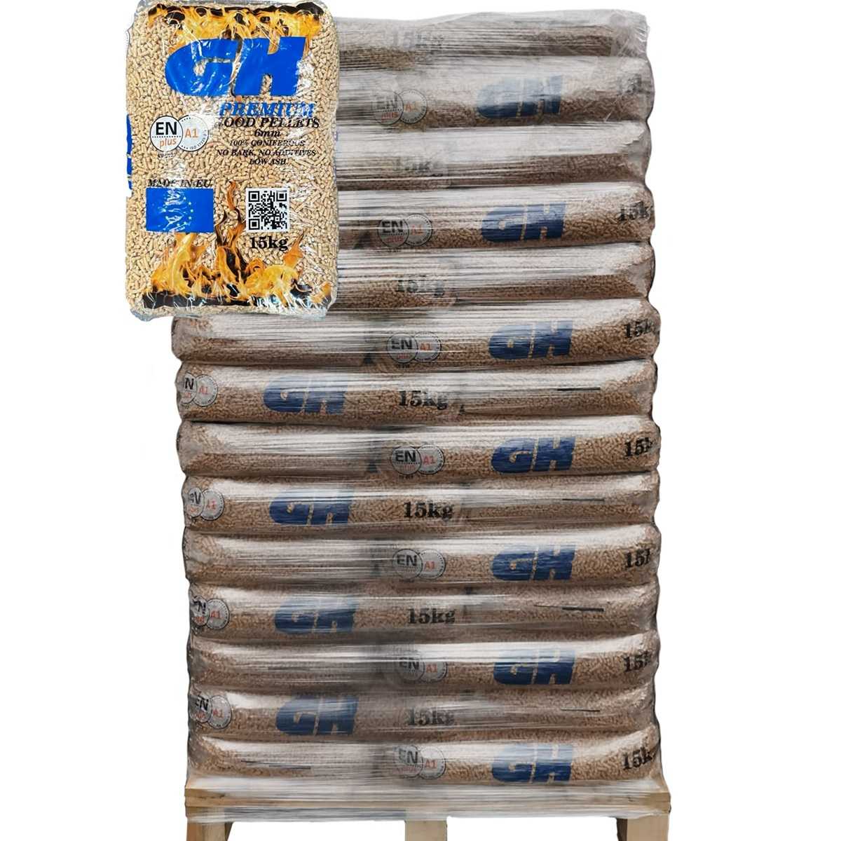 GK Premium 6mm Wood Pellets - 65 Bags (975 kg)